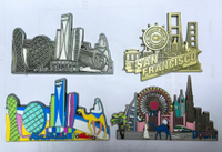 Refrigerator magnet with three-color electroplating